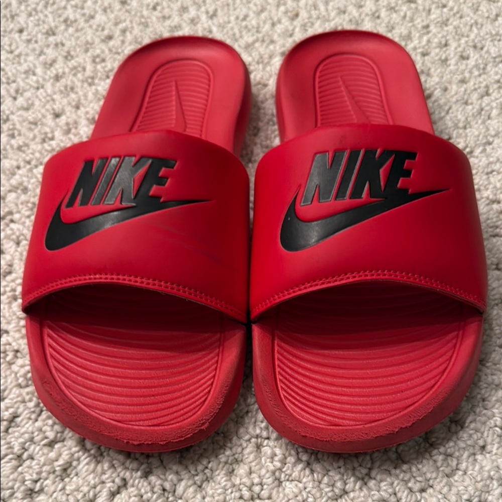 Nike Red Slide Sandals